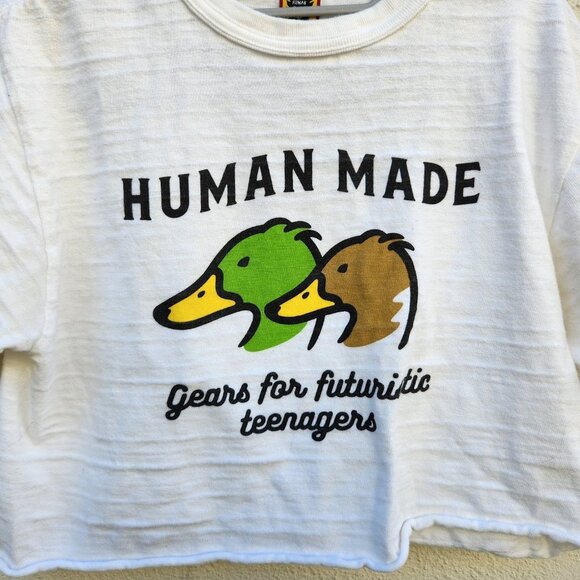 HUMAN MADE "Gears for Futuristic Teenagers" Duck Crop Tee - Picture 4 of 7